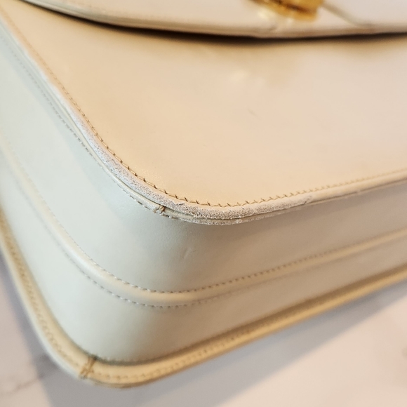 GUCCI Vintage Cream Leather Shoulder Bag - Picture 8 of 15